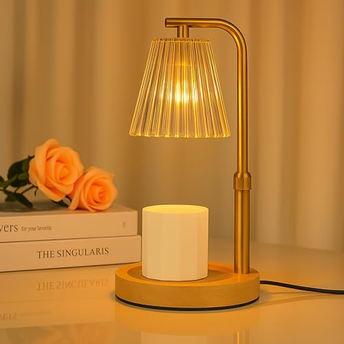 MGO Candle Warmer Lamp with Dimmer and Timer, Candle Lamp Birthday Gifts for Women, House Warming Gifts New Home Bedroom Decor,Wax Warmer for Scented Wax Jar Candles with 2 Bulbs