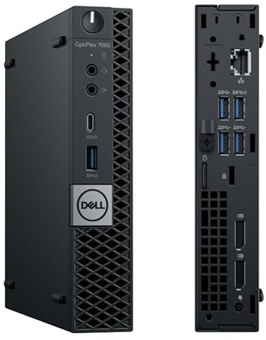 Dell Optiplex 7070 Mini Computadora de Sobremesa, Intel Core i5-9500T, 16 GB de RAM, SSD 256 GB, Wi-FI, Bluetooth, sin teclado ni ratón, Windows 11 Pro (Reacondicionado)