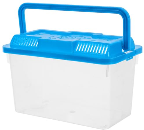ULTECHNOVO Tragbares Fischglas aus Transparentem Abs mit Deckel Leicht zu Reinigen Modernes Design für Reptilien und Hamster zu Hause oder Reisen