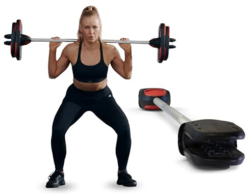Les Mills SMARTBAR Exercise Barbell, Weight Bar for Strength Training | Steel Bar with TPU Grip, Fits SMARTBAR Weight Plates (Sold Separately), 100 lb. (45kg) Capacity, Home Gym, Full Body Workouts