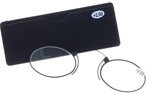 Metall-ZWICKER / -KNEIFER als Not Lesebrille/Not Lesehilfe mit +2,00 dpt