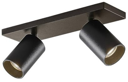 Arcchio Lampadario con Faretti Interno, Da Soffitto Ruotabili Di 350° E 90° Plafoniera Led Spot Orientabili Moderno 2x Gu10 Nero