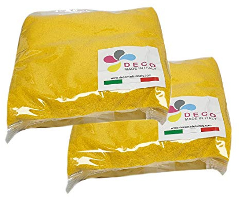 Sabbia Colorata per Decorazioni mm. 0,3/0,7 Confezione da 2 kg. (Giallo)