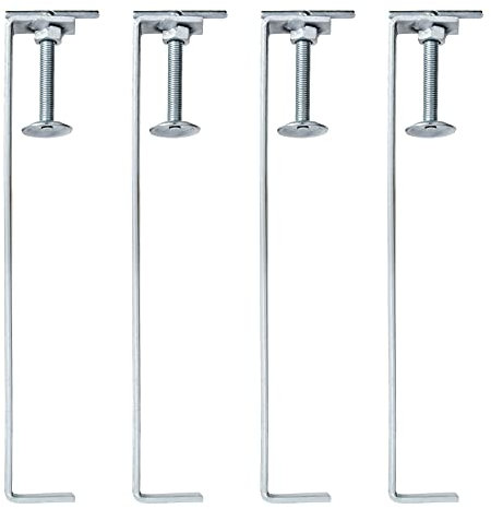 AHUNTTER 4PCS Profile Clamps Bricklaying 300mm Stainless Steel Heavy Duty Brick Laying Clamps with 80mm Adjustable Threaded Rod for Construction– Silver