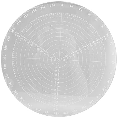 Buscador de Centro Redondo con Escalas Transparentes Acrílico DlY Brújula para Trabajar la Madera Calibre Circular(Grande (30 cm de diámetro))