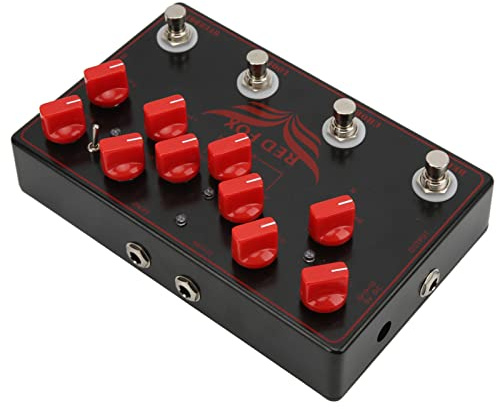 Delay Chorus Loop Overdrive Effekte, einstellbarer Synthesizer Gitarreneffektpedal Mini DC 9V Multifunktional für Gitarristen für E-Gitarren
