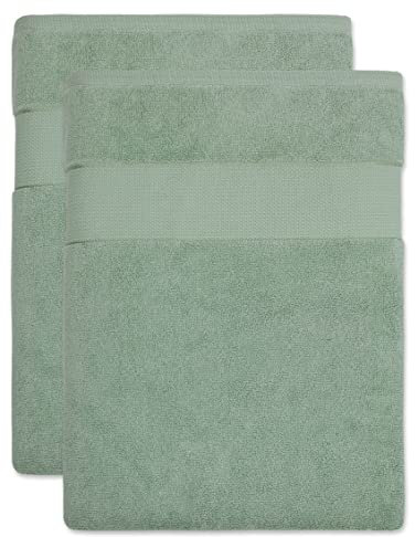 Bananalu Toalla de sauna XL – XXL, 100 x 180 cm, 100% algodón, 600 g/m², 2 unidades, Silt Green 14-5706, 100 x 180 cm, 600 g/m²