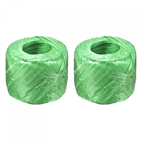 sourcing map Polyester Nylon Plastic Rope Twine Household Bundled for Packing Gardening Craft,300m Total Length,Green Pack of 2
