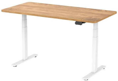 StandXT Schreibtisch höhenverstellbar elektrisch D06, 2 Motoren, Höhe 62-128cm, Kollisionsschutz, 100 kg Traglast, Memoryfunktion