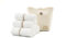 Homy Textiles Bamboo Baby Wash Cloth Flannel Face Cloth Pack of 6 25x25cm Extremely Soft Baby Flannels Face Towels for Sensitive Skin - Decorative 100% Cotton Storage Bag - Reusable Wipes