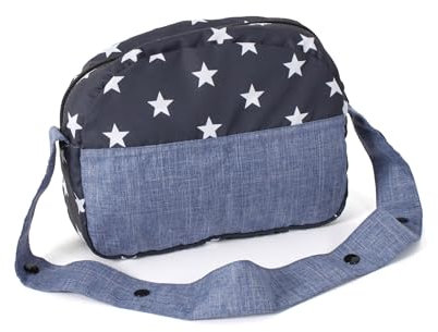 Bayer Chic 2000 - Wickeltasche für Puppen, Puppenwickeltasche, Puppenzubehör, Puppentasche, Sternchen, navy, 853-51