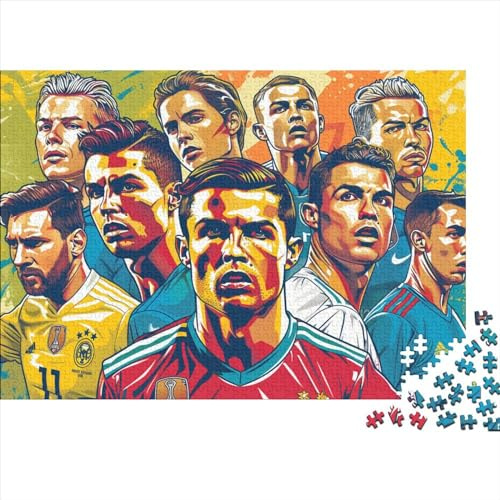 Fußball Puzzle 1000 Teile Erwachsene - Klassisches Geschicklichkeitsspiel Für Die Ganze Familie - Sport Zeichentrickfilm (75x50cm)