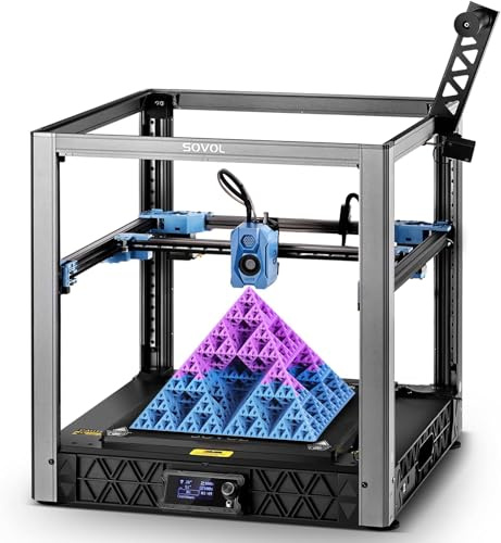 Impresora 3D Sovol SV08 Core-XY con cámara, impresión de Alta Velocidad de 700 mm/s con código Abierto Voron 2.4, 4 Motores Z Independientes, Control Remoto, tamaño de impresión 350 x 350 x 345 mm