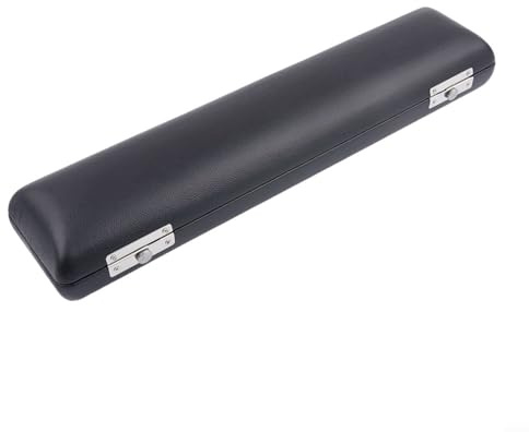 JINSBON Flöten-Tasche aus Leder, leicht, 16 / 17 Löcher, 16 Löcher, Schwarz