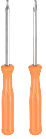 QUARKZMAN 2pz Cacciavite Torx T9H 4 Lunghezza Acciaio Carbonio Non Magnetica Sicurezza Stella Cacciavite Precisione Testa 6 Punte Manico Antiscivolo per Riparazione Elettrodomestici, Giallo