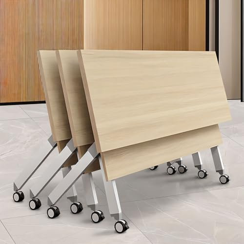 Rollbarer Konferenztisch mit klappbarem Design und Rädern für Mobilität, ideal für Besprechungen, Seminare und Schulungen