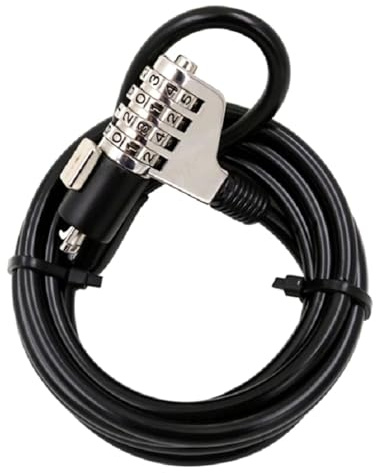 Ldabrye Candado para Computadora Portátil Cable De Seguridad Combinado Computadora Portátil Protecciones Contraseña 4 Dígitos Y Disuasión PC Código Seguridad Escritorio PC