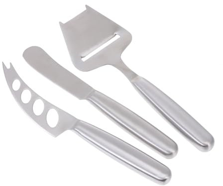 UTHCLO 3piezas Cortadores De Queso De Acero Inoxidable Para Uso Doméstico Utensilios De Cocina Para Cortar Mantequilla y Pan Diseño Ergonómico y Acabado Brillante