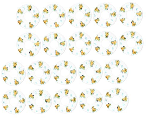 Warmhm 20 Stück Enten Schwimmringe Kleine Schwimmringe Bezaubernder Mini Schwimmring Schwimmer Plüsch Cartoon Pool Ornamente Für Simulierter Schwimmring PVC