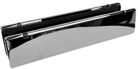 Chrome UPVC 12 Inch Heavy Duty Letterbox – Fits 40-80mm Door Thickness, Durable & Secure Mail Slot Letter Plate