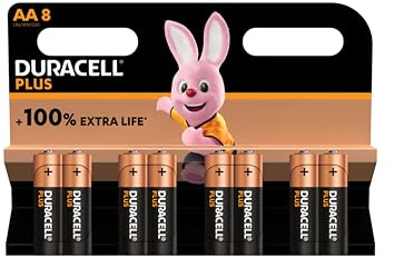 8 x Duracell AA Plus (1 blister de 8 batteries) 8 piles stylet (LR6/MN1500)