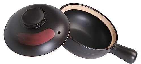 CATIEBYE Cocotte Terre Cuite Avec Manche Casserole Anti-chaleur Pour Soupe Et Ragoût Pot De Cuisine Traditionnel Adapté Restaurants Résistante Et Chauffe Uniform