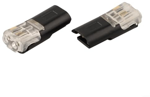 Confezione da 20 connettori elettrici a doppio filo con fibbia di bloccaggio, connettori isolati in ABS per cavi e cavi a bassa e alta tensione, edilizia (D2)