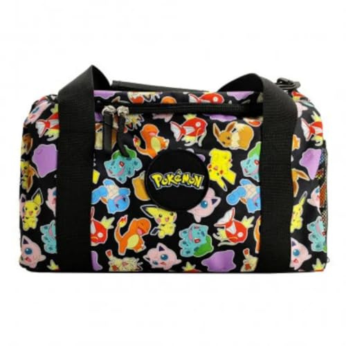 mybagstory | Sporttasche Pokemon Kinder 43 cm | Pool- und Fußballtasche für Jungen | Verstellbarer Schultergurt und Trinkblase | Offizielles Pikachu Design Schwarz und Gelb | Geschenkidee zum