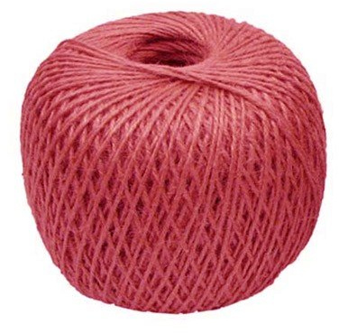 Natural Jute Twine, 60 Meters per Roll, 3 Ply, for Art, DIY Crafts, Gift Wrapping Twine, Picture Display (Pink, AW-JT-Colours, Jute, 60 Metres, 1, AW-JT-Colours)