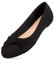 MaxMuxun Women Black Velvet Comfort Dance Dolly Shoes Slip-On Bowtie Ballet Ballerina Pumps Flats Sliders Size 4 UK / 37 EU