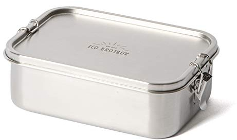 ECO Brotbox Bento Classic - Brotdose mit Fächern 1100ml Classic Edition- Lunchbox aus Edelstahl Rechteckig - BPA-frei und auslaufsicher - spülmaschinenfeste Vesperbox