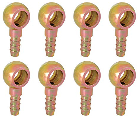 X AUTOHAUX 9.5mm ID Tuyau Barbillon 14mm Banjo Raccord Carburant Ligne Adaptateur pour Voiture 8pcs