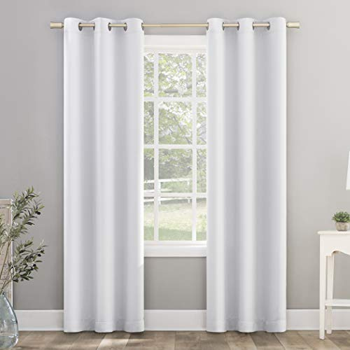 Sun Zero Riley Kids Bedroom Blackout Grommet Curtain Panel, 40 x 84, White