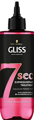 Schwarzkopf Gliss 7 Seconds Express Hair Repair Treatment, Color Perfector, Instant Haarmaske für coloriertes und gesträhntes Haar, 200 ml (1er Pack)