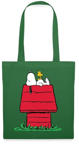 Spreadshirt Peanuts Snoopy Und Die Hundehütte Stoffbeutel