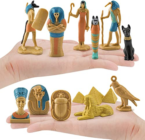 Antik Ägypten Gott Ägypten 12 Stück Statue, Ägyptische Gott in Miniatur und Göttin, Sammlerstück