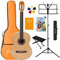 Chitarra Classica Elettrificata ffalstaff con Equalizzatore a 5 Bande, Poggiapiedi, Leggio Richiudibile, Borsa Colorata, Il Metodo Bona Ed. Salatino, Chitarra Volante e 5 Plettri