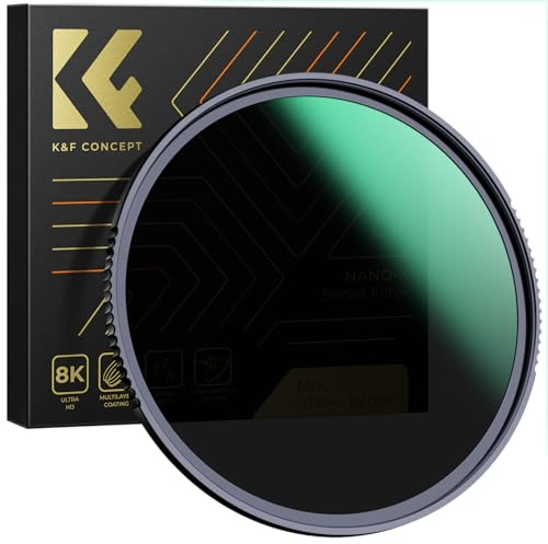 K&F CONCEPT 72mm ND64 Filter (6 Blendenstufen) Fester ND Filter,Graufilter | Optikglas mit 28-lagiger Nano-Beschichtung,wasserdicht,kratzfest,HD Bild Nano-Xcel,FN704