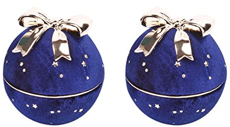 Cabilock 2pezzi Scatola Rotonda Corduroy Per Gioielli Elegante Organizer Per Anelli e Collane Perfetta Per Matrimoni e Occasioni Speciali Design Di e Qualità Superiore