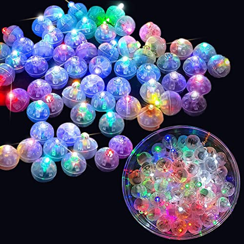 120 Pezzi Mini Lampada a LED, Palloncini Luci, Rotondo Lanterne di Carta, Colorate per Matrimonio Compleanno Halloween Festa di Natale Capodanno Decorazione