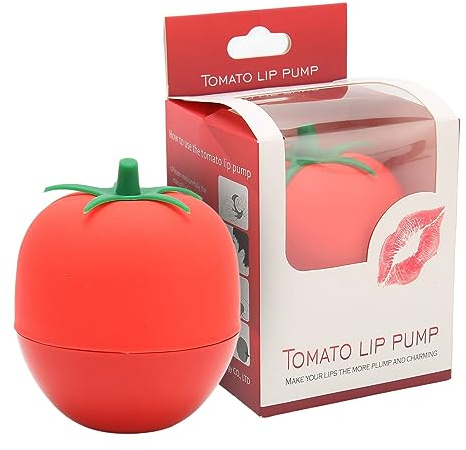 Dispositivo de Aumento de Labios, Herramienta de Aumento de Labios, para rellenar labios en forma de tomate herramienta portátil de silicona de grado alimenticio para labios para uso diario (rojo)