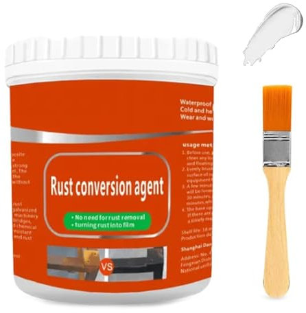 CHENRI Rust Conversion Agent, 300g Rostentferner für Metall, Metallschutzlack Anti-Rost-Grundierung, Auto Rostumwandler mit Grundierung, Metallfarbe Grundierung Rostschutzfarbe für Metall (Weiß)