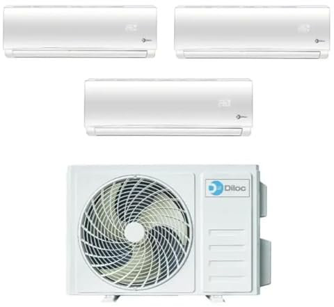 Climatizzatore Condizionatore Inverter Diloc Over trial split 9000+9000+12000 Btu D.Over321 R 32 A++ Wi-fi Optional