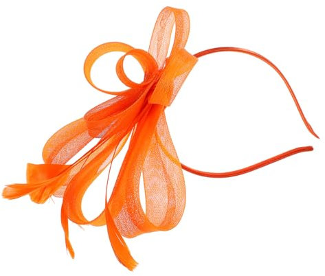 WATIIFUFU Fascinator Hut Damen Netzblume Haarreif Eleganter Kopfschmuck Für Teeparty Cocktailfest Mit Federdetail Stilvolles Accessoire Für Haartypen