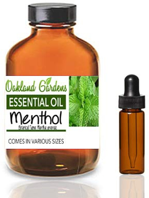 Menthol Liquid Essential Oil - Pure & Natural Oil for Diffusers, Aromatherapy & Massage Blends Vegan GMO Free, by Oakland Gardens, You Choose Size (30ml, Menthol)