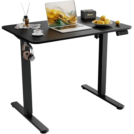 ERGOMAKER Electric Standing Desk 90x60cm, 2 Memory Heights, Black