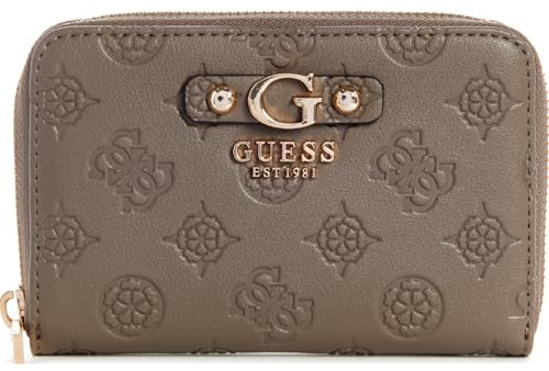 GUESS Damen Gerty Medium Zip Around Wallet, Dark Taupe, Einheitsgröße