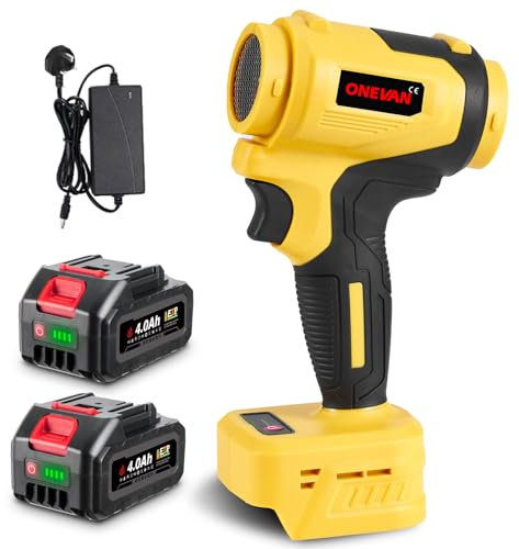 Small Cordless Leaf Blower Handheld Electric Blower - 1500W Brushless Motor with an Impressive Speed of 120,000 RPM, for Patio Cleaning, Lawn Care, Blowing Leaves and Dust, etc.