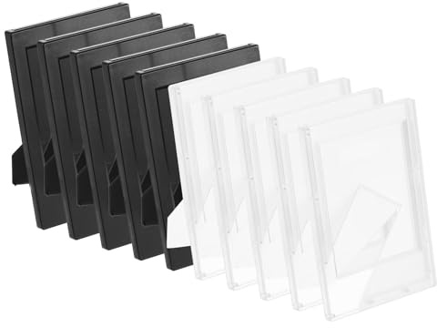 QUARKZMAN 10 Pz Mini Cornici per Foto 2.4 x 3.6 Pollici Rettangolo Piccolo Supporto per Cornice per Foto da Tavolo Dipinti Paesaggi Poster Opere d'Arte, Multicolore
