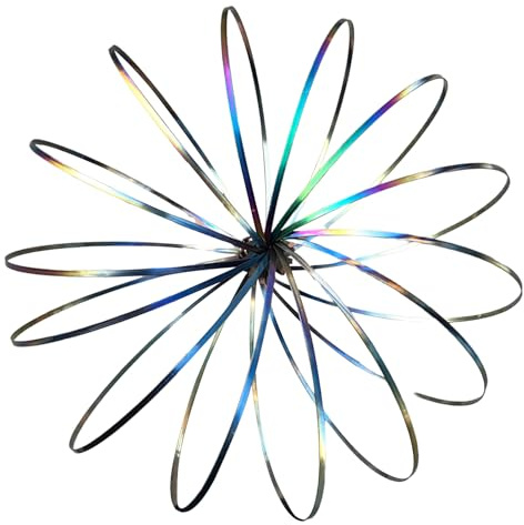 Metallarmring - Magisches Flussarmband Kinetische Federspielzeug | Interaktiver Stressabbau sensorischer Ring, pädagogisches Wissenschaftsspielzeug für Kinder und Erwachsene, coole Tanzpropie &